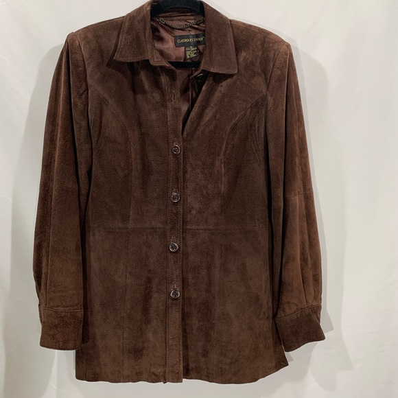 Classiques Entier Jackets & Blazers - Classiques Entier Suede Chocolate Brown Jacket